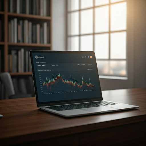 Laptop on a wooden desk displaying the IELTS Ultimate analytics dashboard